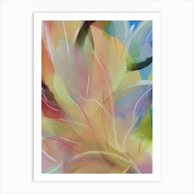 Colourfull Leaves Abstract Art Print