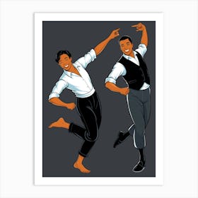 Pair Of Dancers Art Print