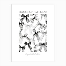 Black And White Bows 1 Pattern Poster Art Print