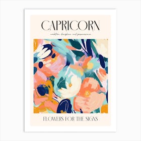 Flowers For The Signs Capricorn 1 Zodiac Sign Art Print