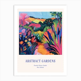 Colourful Gardens Dunedin Botanic Garden New Zealand 1 Blue Poster Art Print