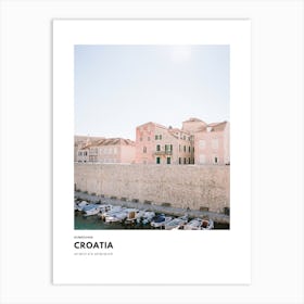 Coordinates Poster Dubrovnik Croatia Art Print
