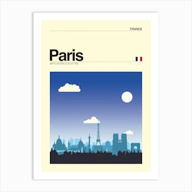 Retro Paris Art Print