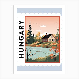 Hungary 2 Travel Stamp Poster Art Print
