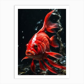 Red Goldfish Art Print