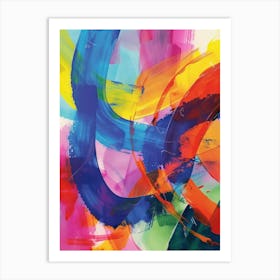 Colourful Brush Strokes 10 Art Print