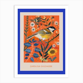 Spring Birds Poster Carolina Chickadee 4 Art Print