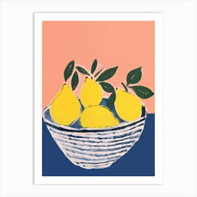 Lemons In A Bowl Art Print