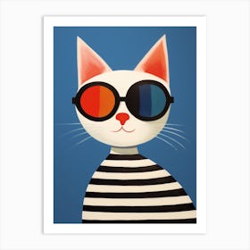 Little Cat 2 Wearing Sunglasses Art Print