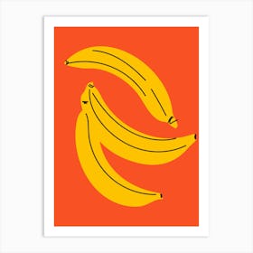 Bananas Colorful Fruit Print Art Print