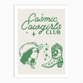 Cosmic Cowgirls Club 7 Art Print