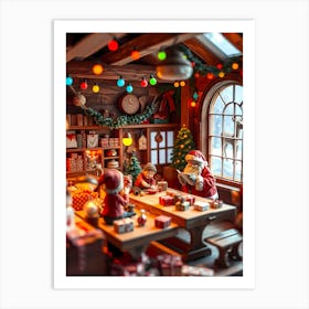 Christmas In Santa'S Workshop Art Print