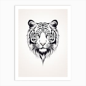 Tiger In The Shape Of A Heart Art Print
