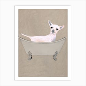 Chihuahua In Bathtub Art Print