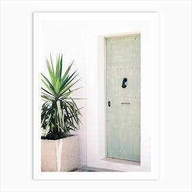 Pastel green door in Eivissa // Ibiza Travel Photography Art Print