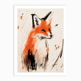 Fox in Ink 2 Art Print