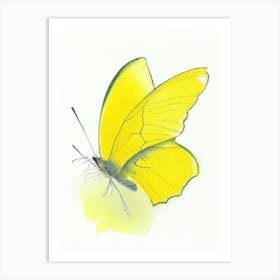 Clouded Yellow Butterfly Graffiti Illustration 1 Art Print