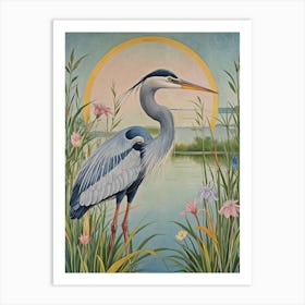 Blue Heron no2 Art Print