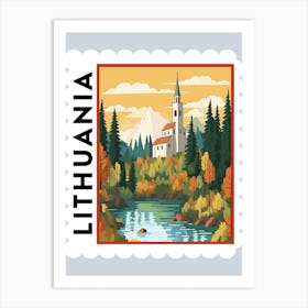 Lithuania 1 Travel Stamp Poster Art Print