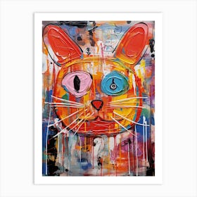 Cats Abstract Expressionism 2 Art Print