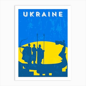 Ukraine, Kiev (Україна, Київ) — Retro travel minimalist poster 1 Art Print