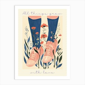 All Things Grow With Love Spring Flowers And Sneakers 10 Art Print