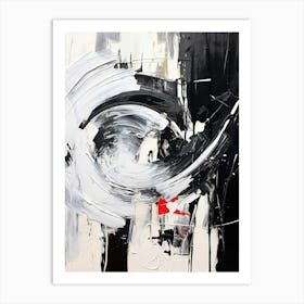 Vibrant Contrasts Abstract Black And White 5 Art Print