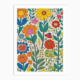 Flower Garden Style unemployment Art Print