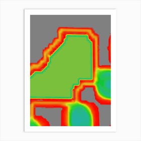 Heat Map Art Print