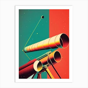 Telescope Array 2 Vintage Sketch Space Art Print