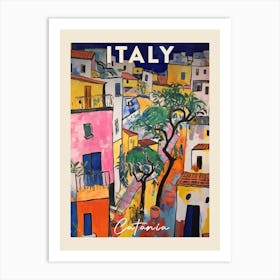 Catania Italy 3 Fauvist Painting  Travel Poster Art Print