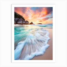 Greek sea long exposure Art Print