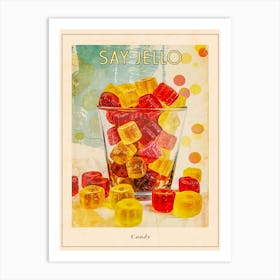Candy Sweets Retro Collage 3 Poster Art Print