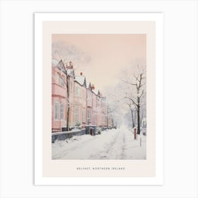 Dreamy Winter Painting Poster Belfast Northern Ireland 4 Art Print