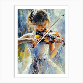 The Girl Playing A Violin Art Print