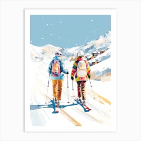 Big Sky Resort   Montana Usa, Ski Resort Illustration 0 Art Print