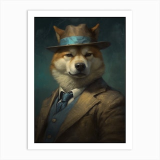 DOGS GOLDEN RETRIEVER GANGSTER STYLE Poster for Sale by KAZUDESIGNART