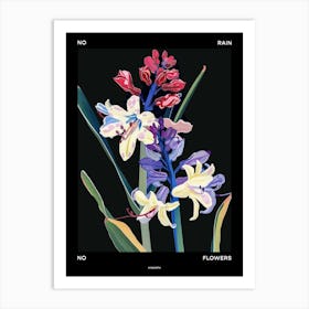 No Rain No Flowers Poster Hyacinth 4 Art Print