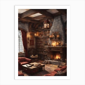 Harry Potter Living Room 3 Art Print
