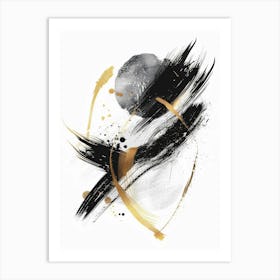 Abstract Black And Gold Canvas Print 21 Art Print