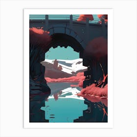 Bridge Over A River Art Print