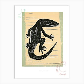 Oustalets Lizard Block Print 2 Poster Art Print