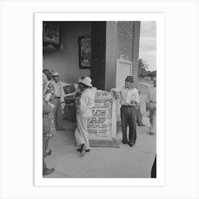 Waiting For The Movie To Open, Sunday Afternoon, Pharr, Texas By Russell Lee Art Print