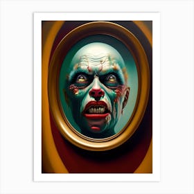 Zombie In A Mirror Art Print