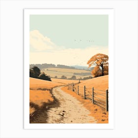 The North Downs Way England 2 Hiking Trail Landscape Art Print