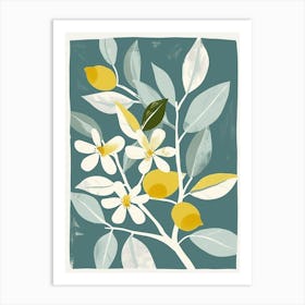 Lime Tree Flat Illustration 1 Art Print