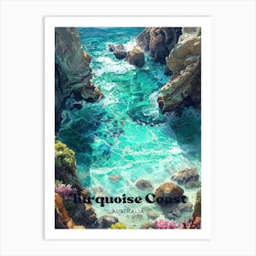 Turquoise Coast Jurien Bay Art Illustration Art Print