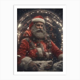 Santa Claus In Space Art Print