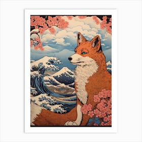 Swift Fox Japanese Illustration 1 Art Print