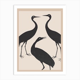 The Abstract Black Birds Art Print